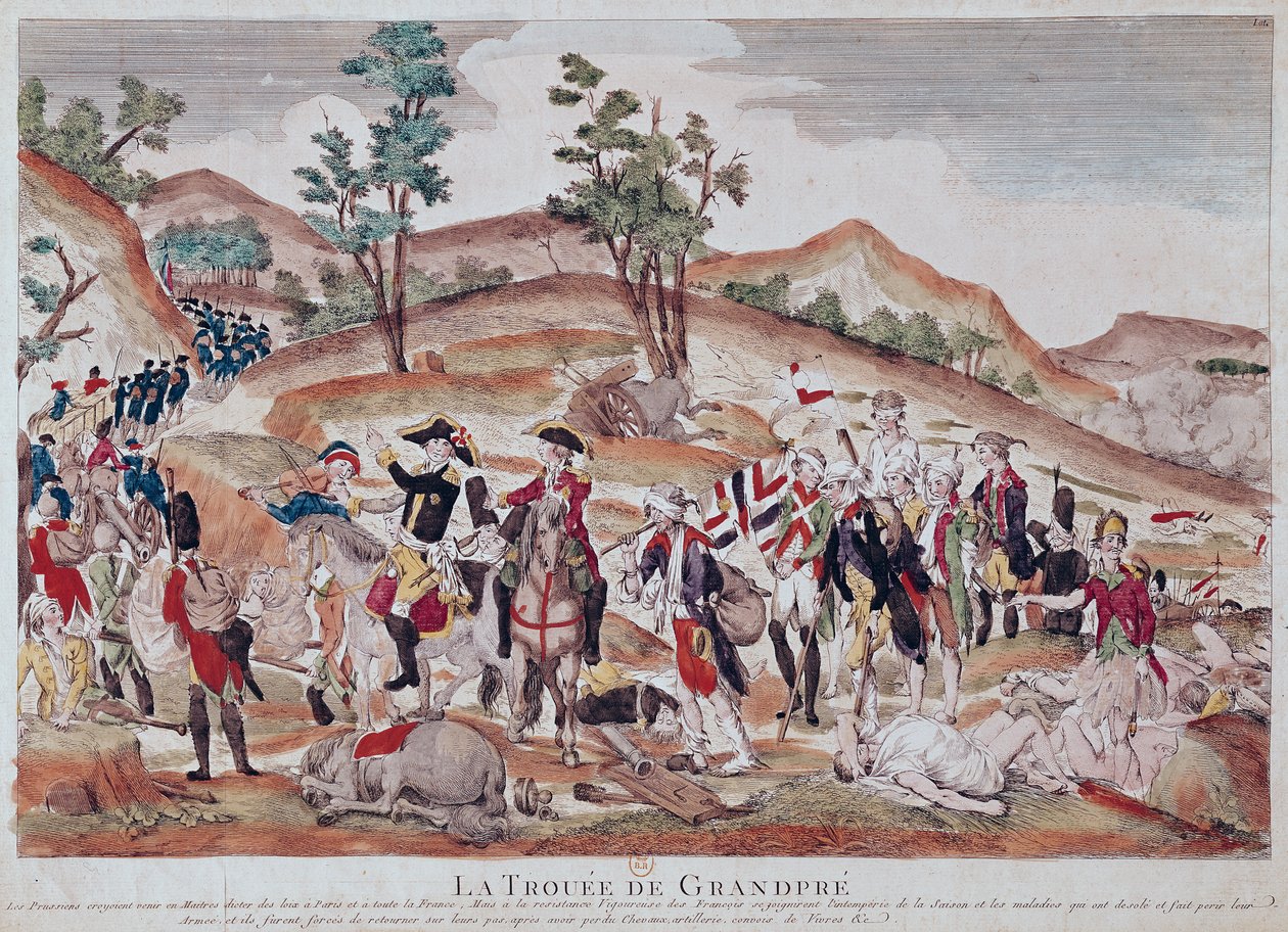 The Breach of Grandpre, říjen 1792 od French School