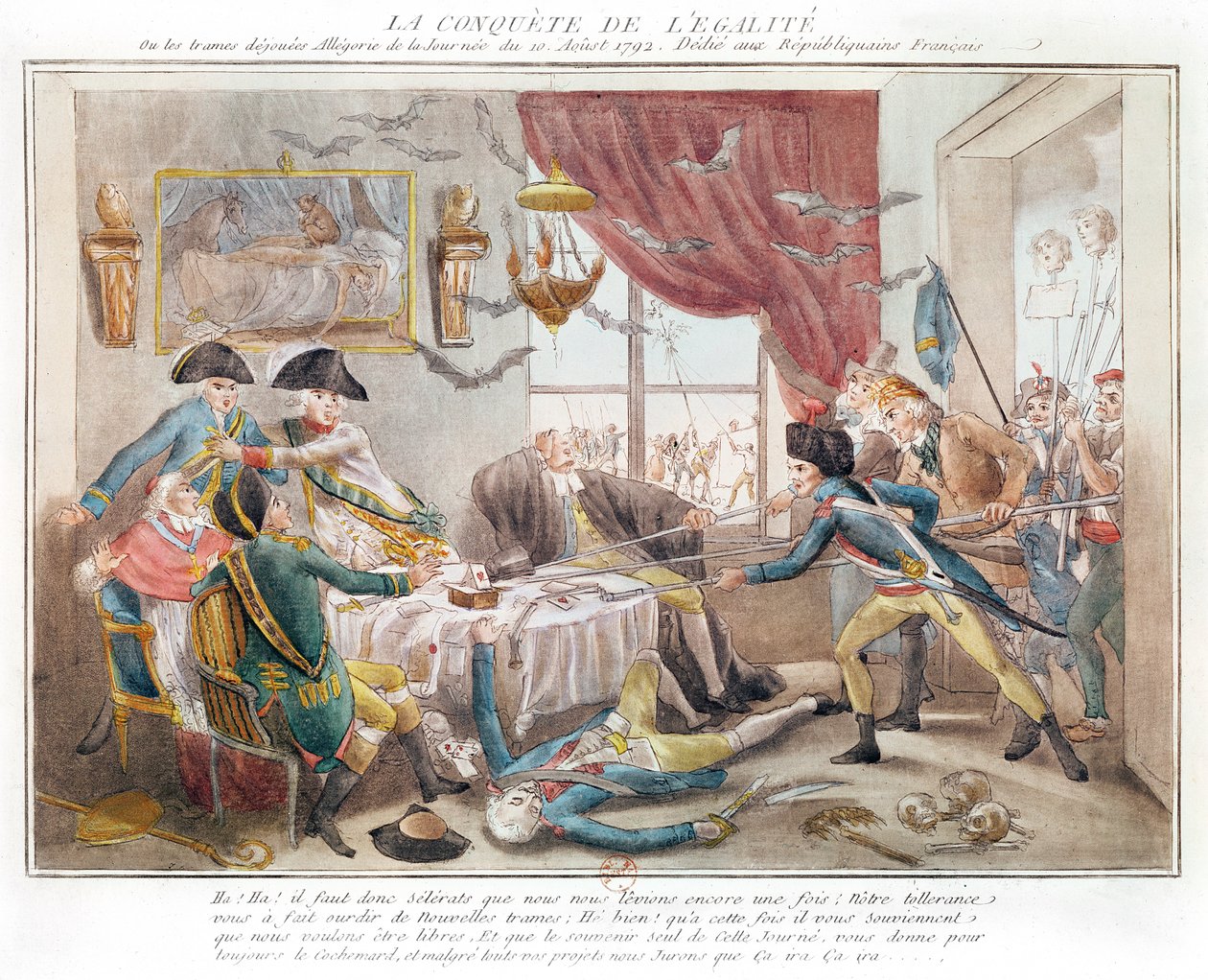 The Conquest of Equality (barevná rytina) od French School