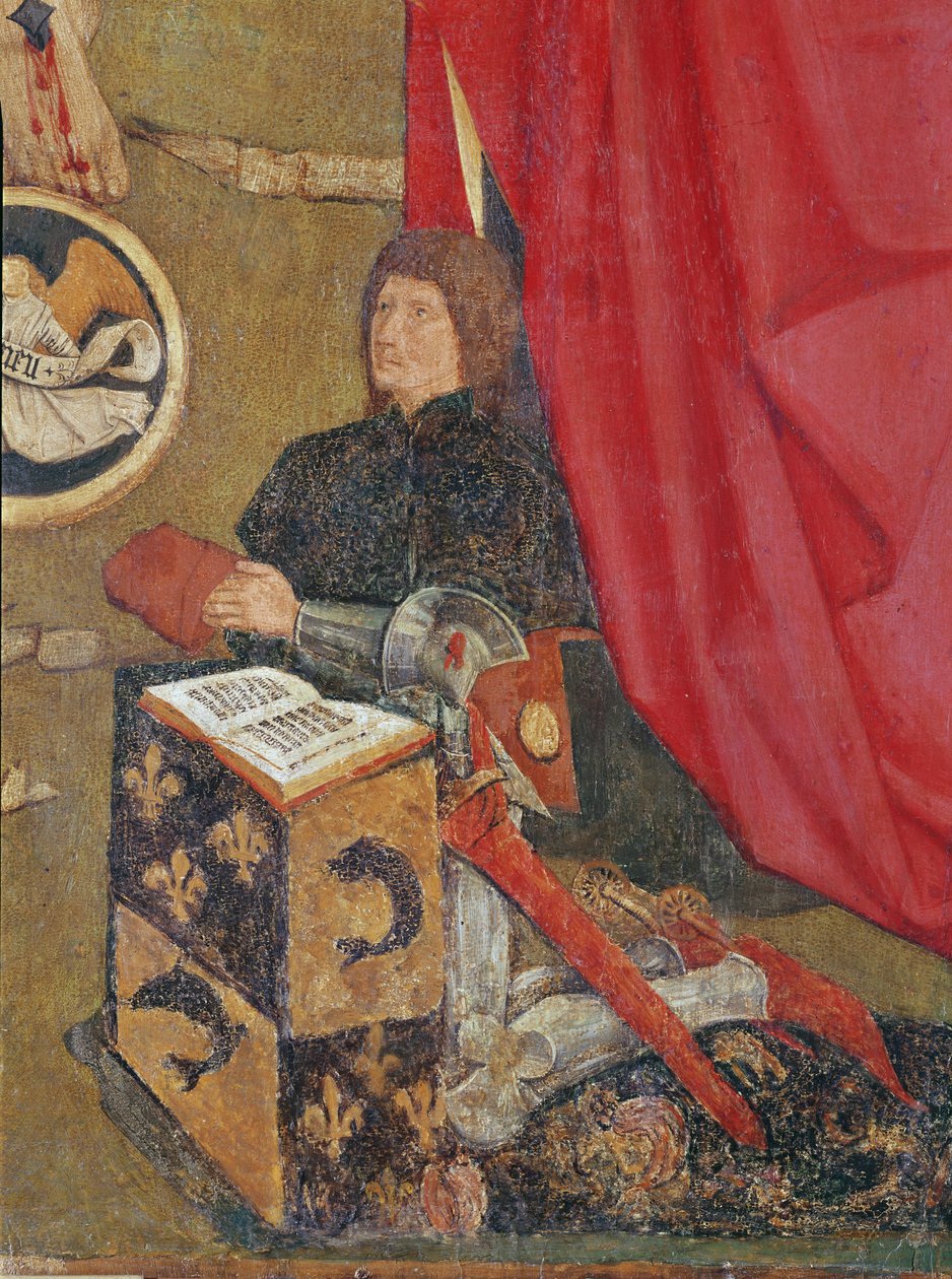 Krucifix Toulouského parlamentu, detail dauphina, budoucího Ludvíka XI (1423-83) od French School