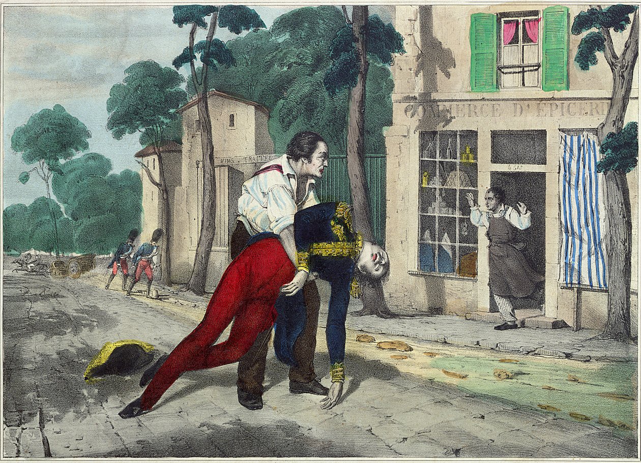 Smrt Ferdinanda Philippe Louise (1810-42) vévody z Orleans v Neuilly, 13. července 1842 od French School