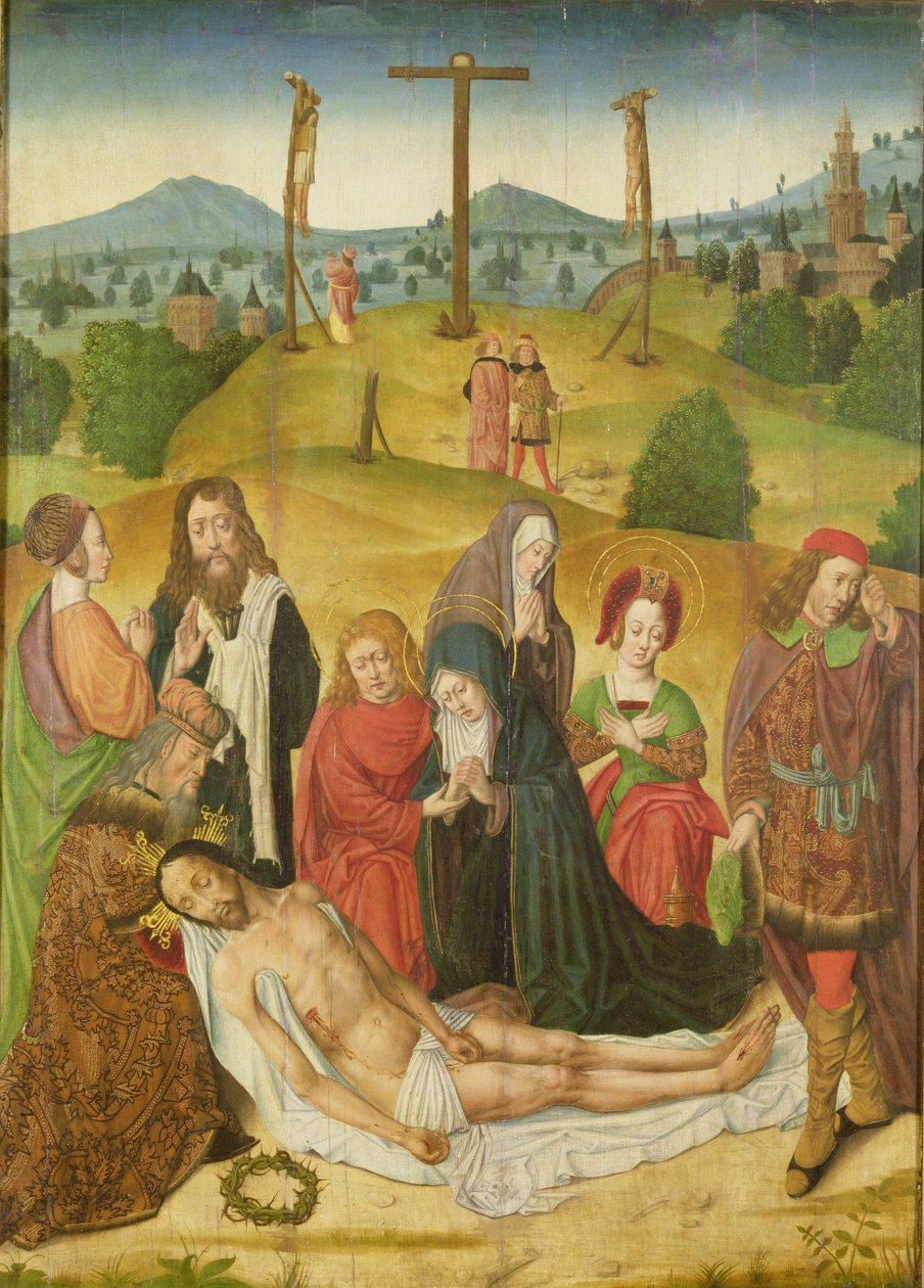The Deposition, střední panel triptychu, konec 15.-začátek 16. století (viz 69684 a 69685) od French School