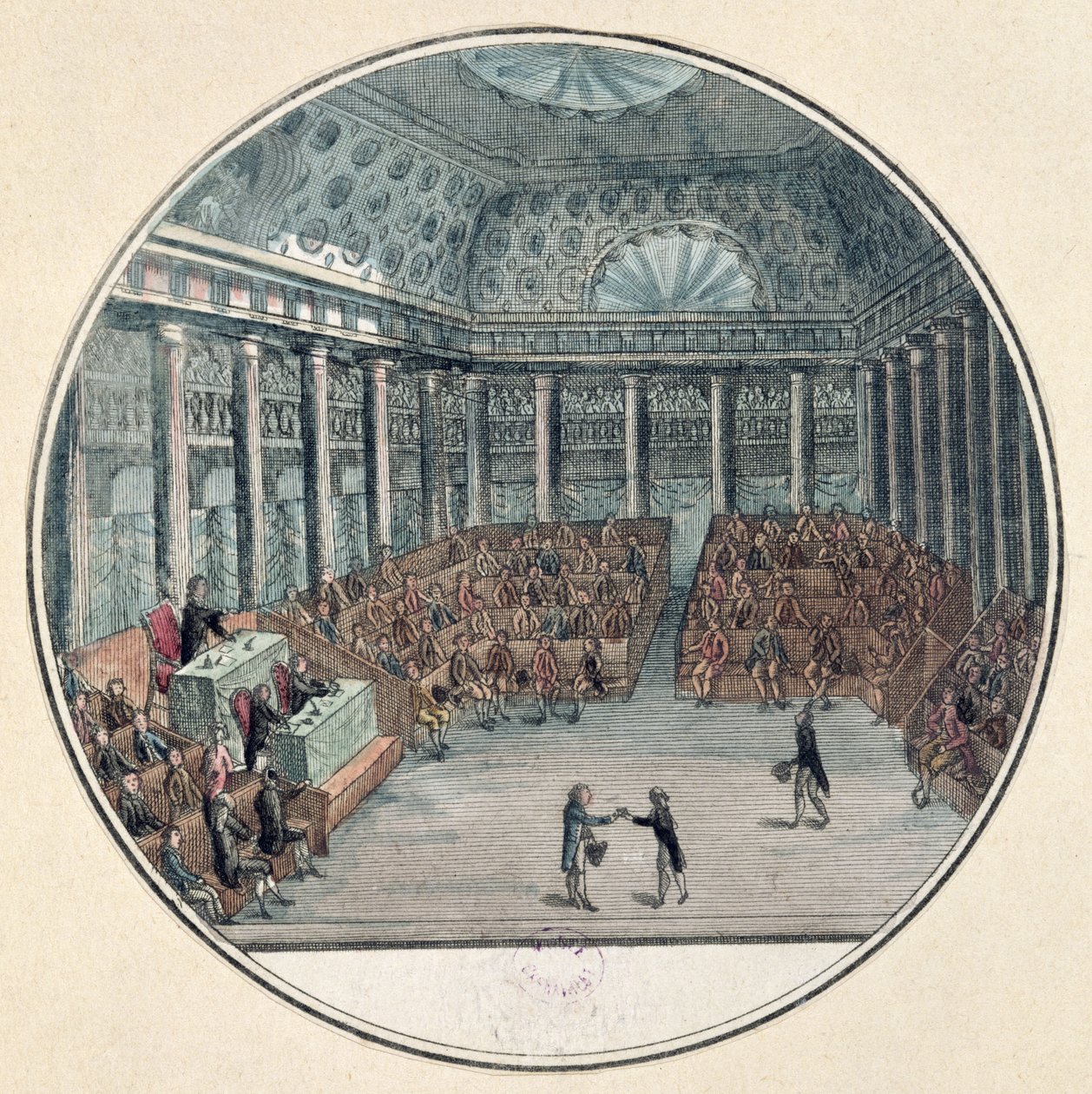 Poslanci Komuny se sešli v Národním shromáždění, 17. června 1789 od French School