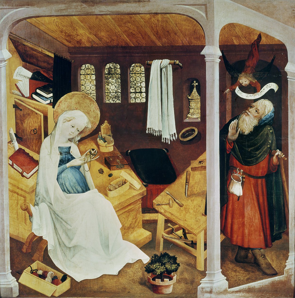 Pochybnost svatého Josefa, kolem 1410-20 od French School