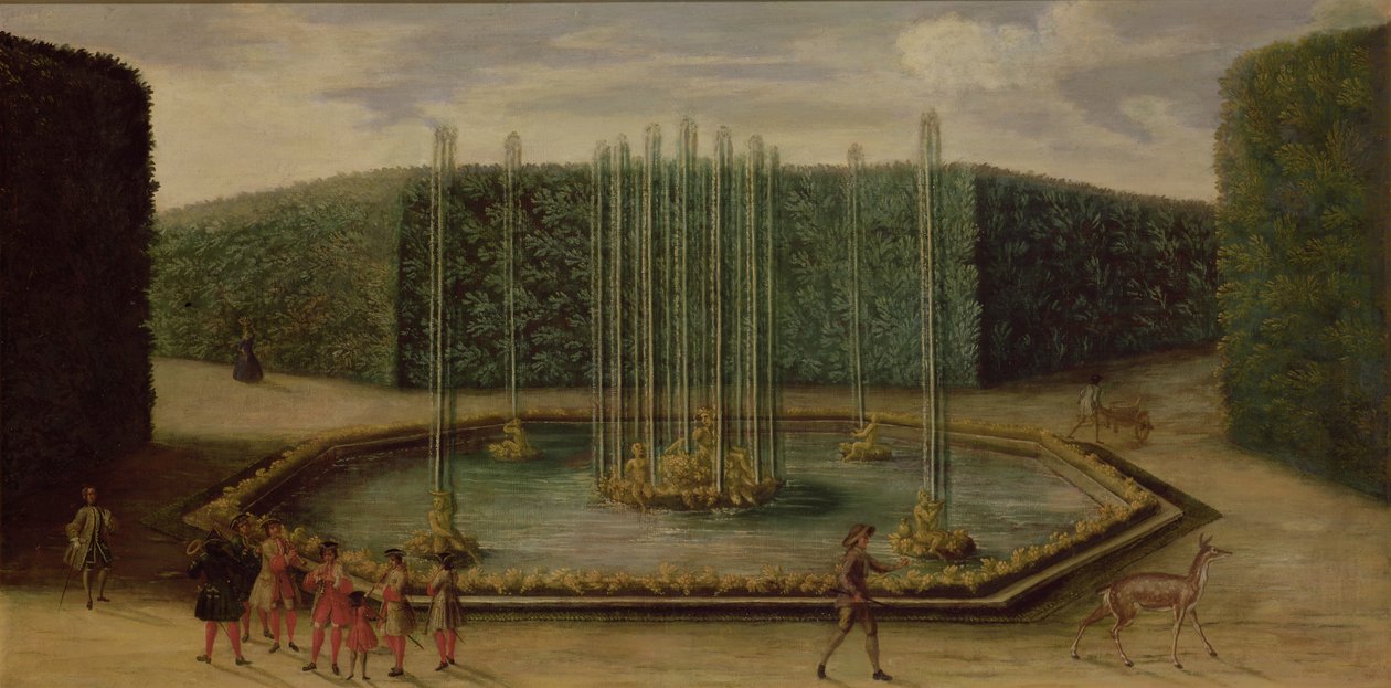Bakchova fontána ve Versailles od French School