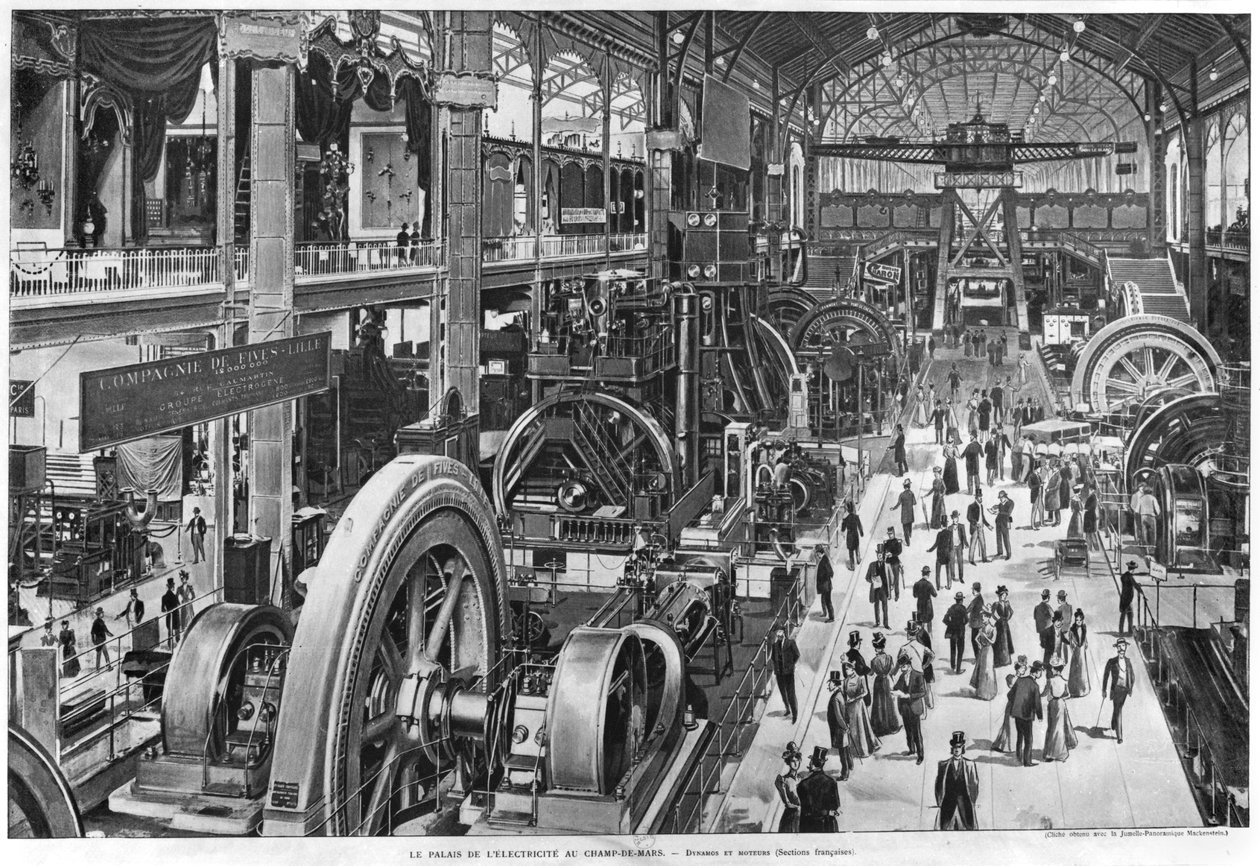 Francouzská galerie elektrických strojů na světové výstavě v roce 1900 od French School