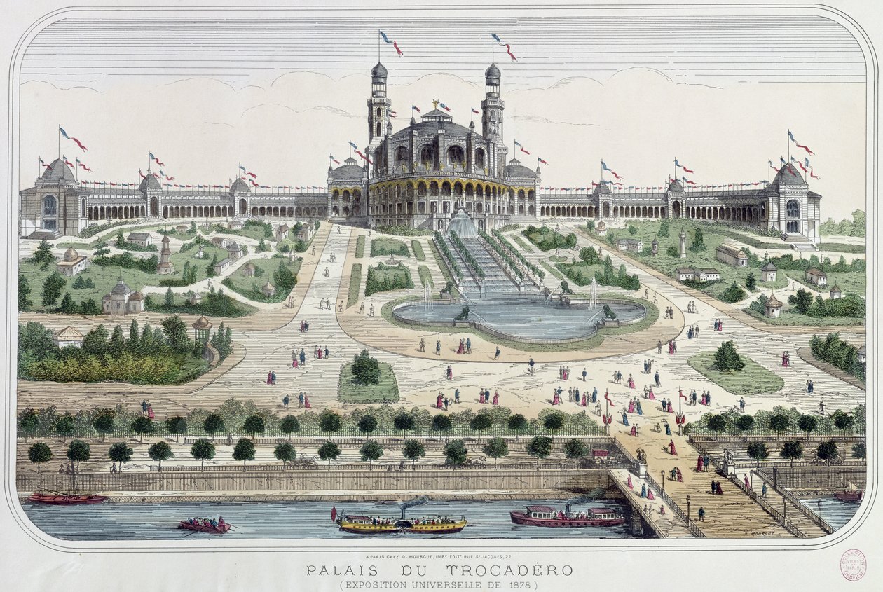 Palais du Trocadero na výstavě Universelle v Paříži v roce 1878 od French School