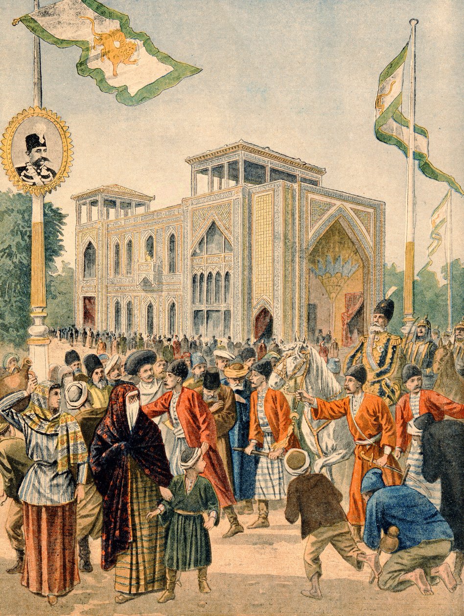 Perský pavilon na Světové výstavě v roce 1900, Paříž, ilustrace z 
