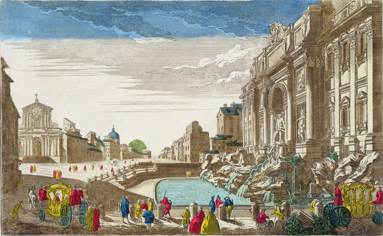 Fontána di Trevi, Řím od French School