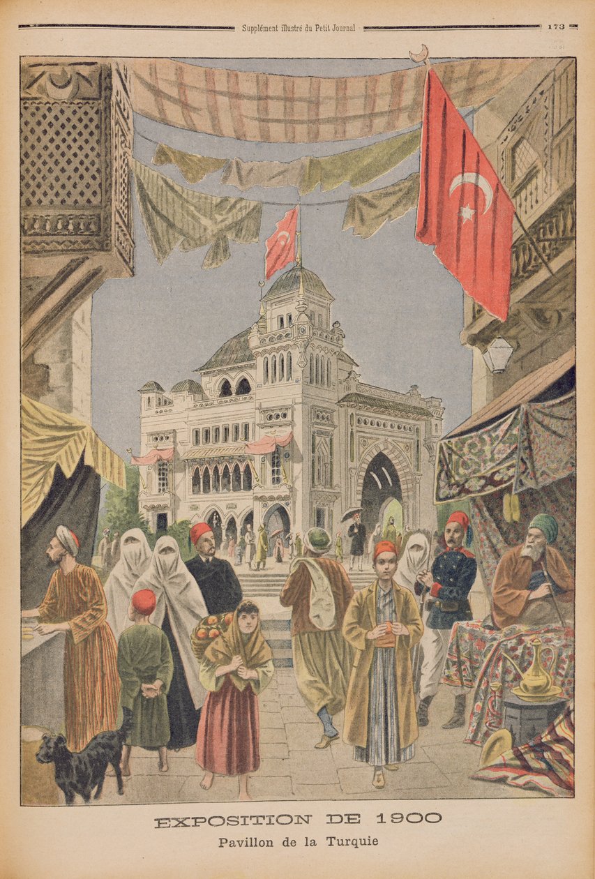 Turecký pavilon na Všeobecné výstavě v roce 1900, Paříž, ilustrace z 