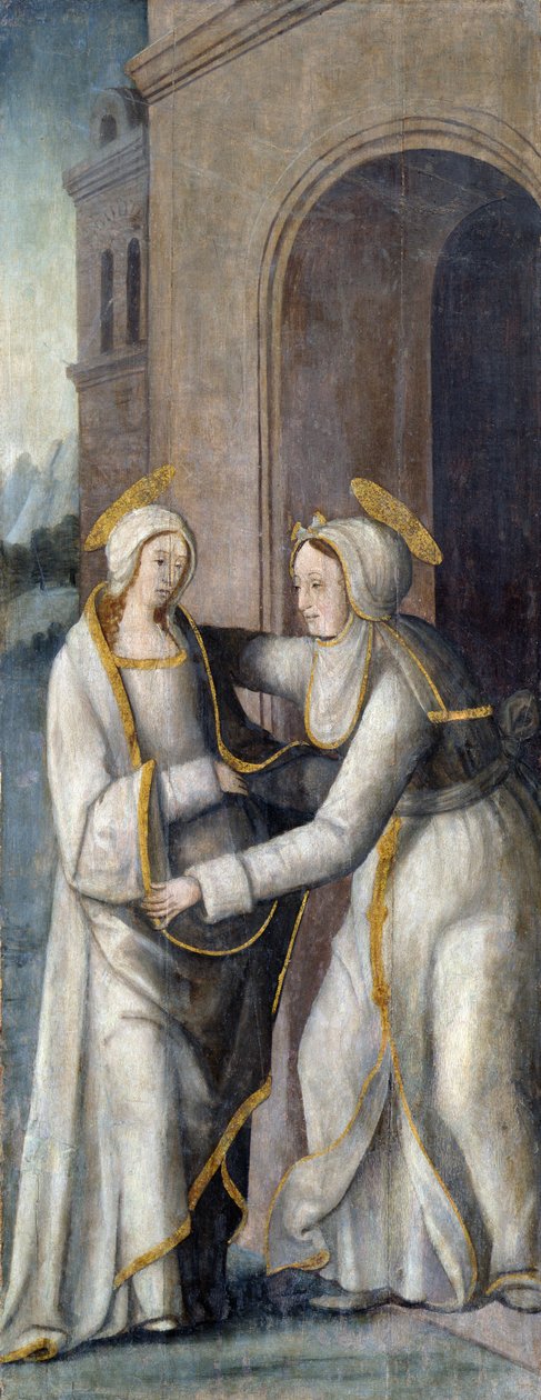 The Visitation, levý panel z triptychu od French School