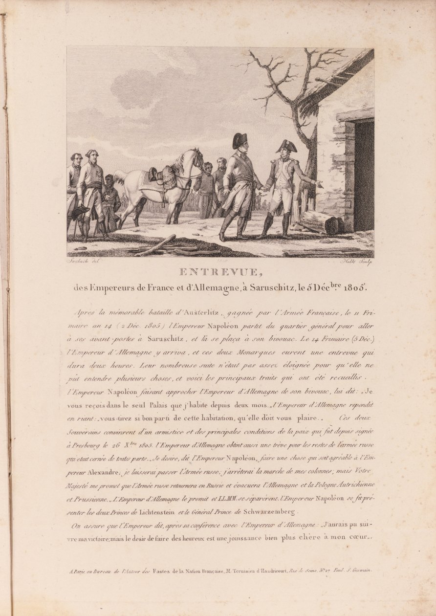 Setkání velitelů francouzských a německých sil v Schitz, 5. prosince 1805 od French School
