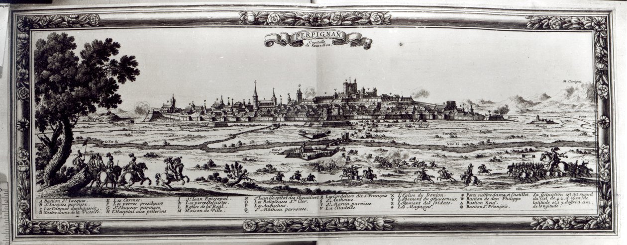 Pohled na Perpignan, jižní Francie, c.1645 od French School