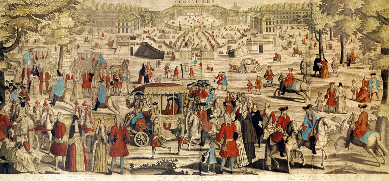Pohled na Versailles od French School