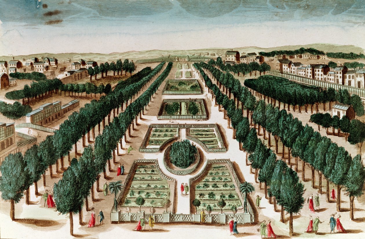 Pohled na Jardin des Plantes z Cabinet d
