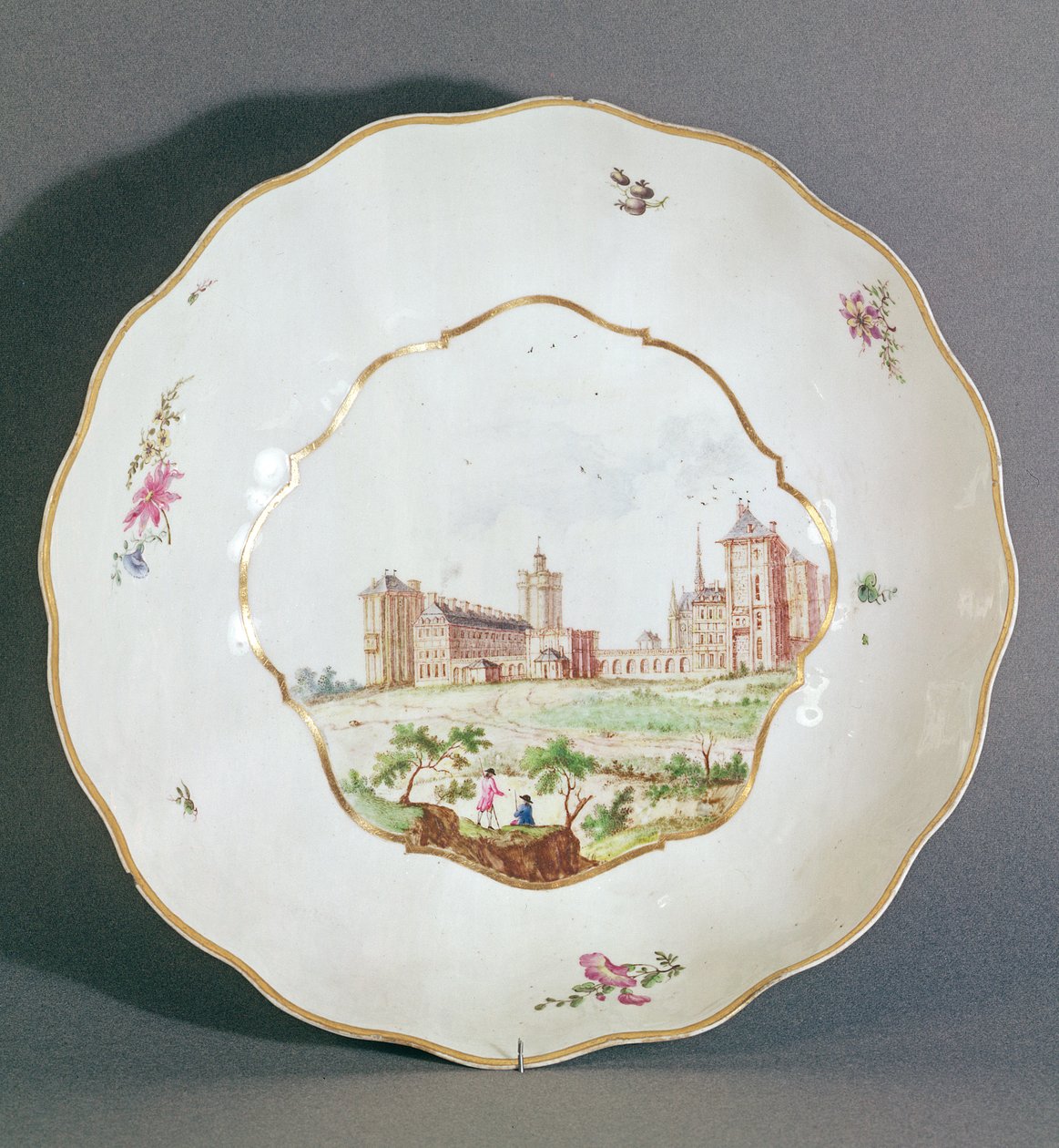 Vincennský talíř, cca 1745 (porcelán) od French School