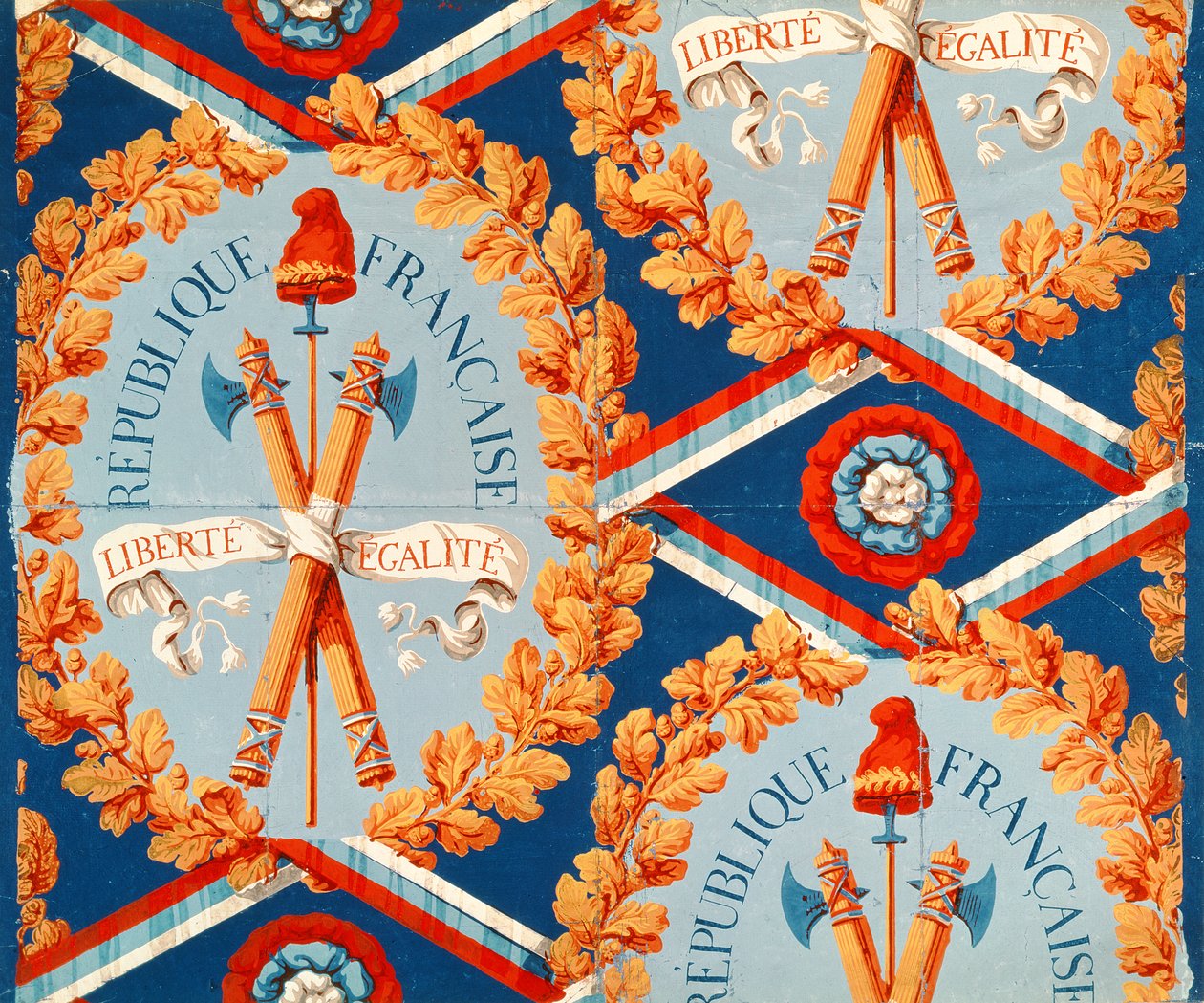 Tapeta s francouzskými revolučními symboly, 30. června 1793 od French School