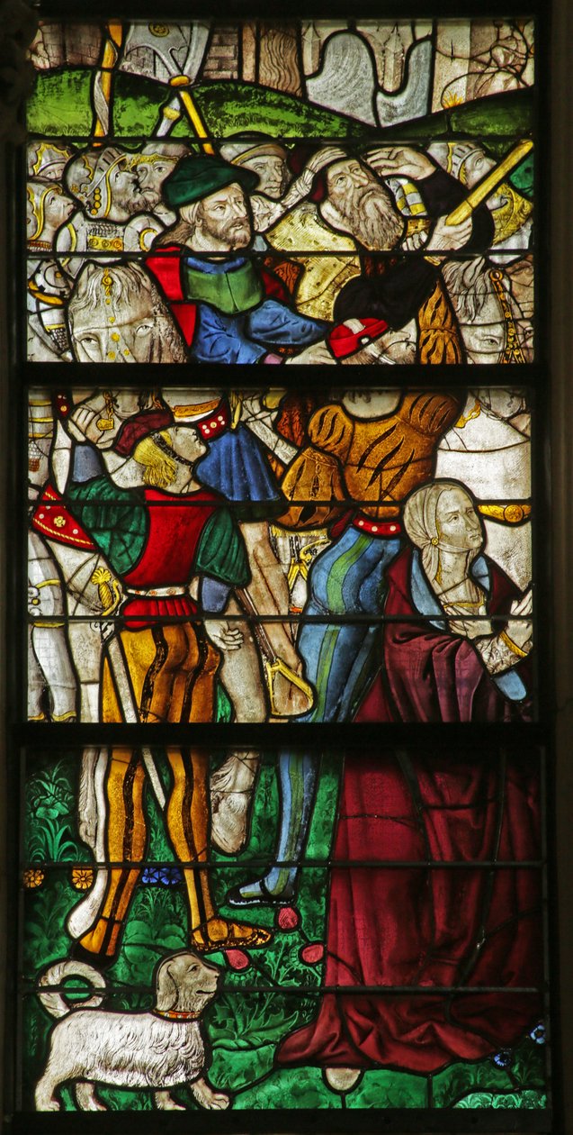 Okno s vyobrazením Panny Marie na Ukřižování, detail 2921604, 1500-10 od French School