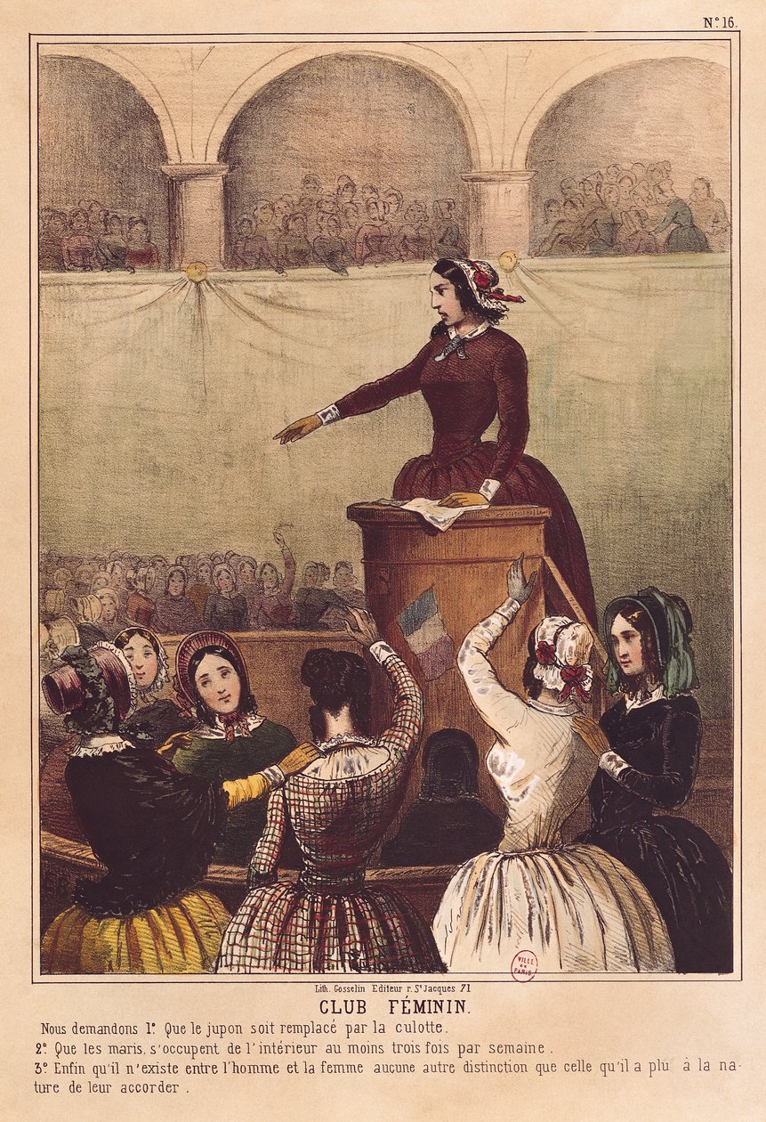 Dámský klub, kolem roku 1848 od French School