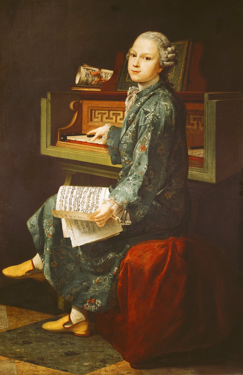 Mladý muž u klavichordu, 1767 od French School