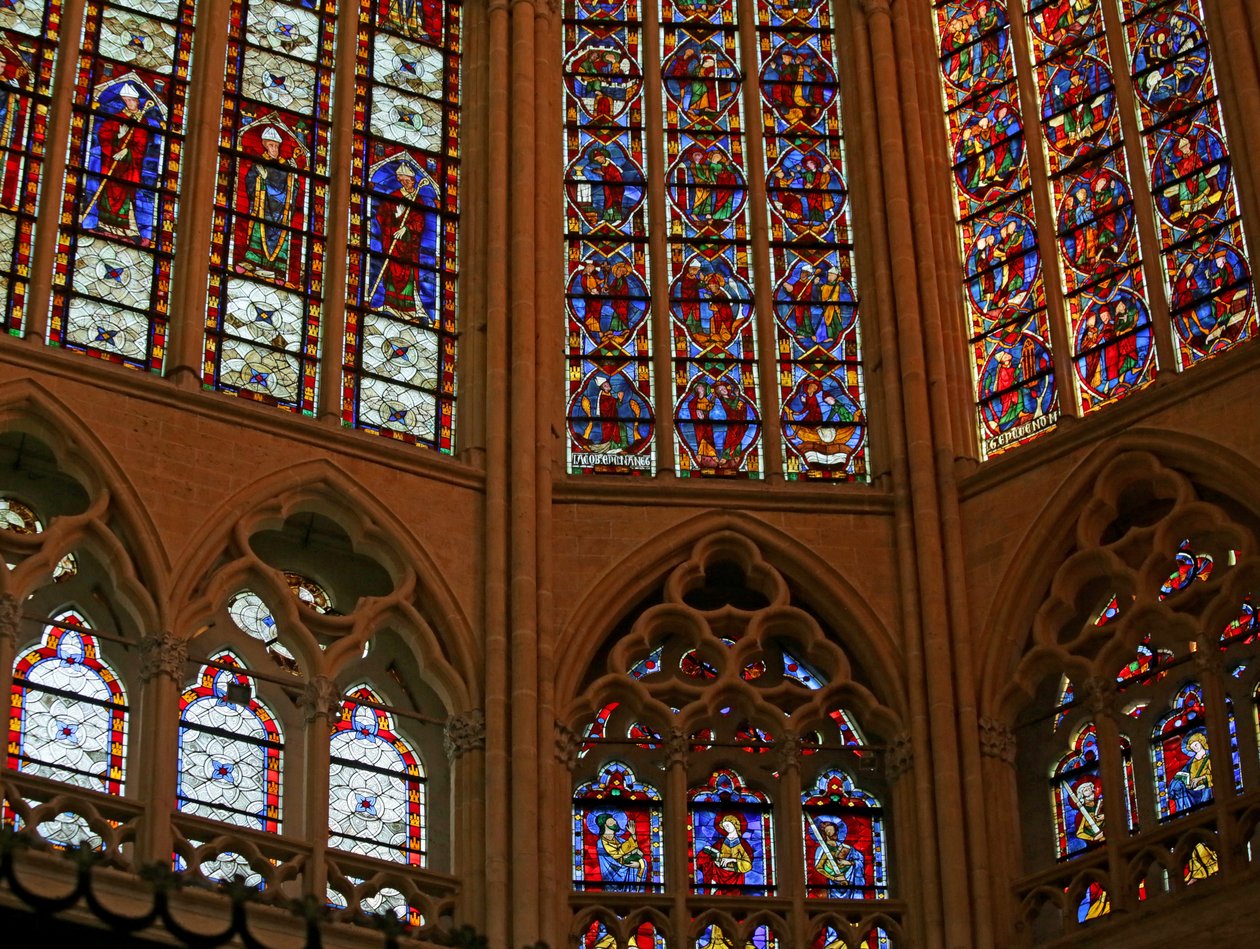 Severní strana Est Konec sboru Clerestory od French School
