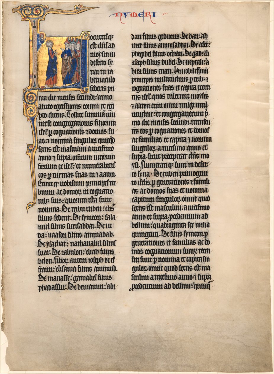 Mojžíš počítal děti Izraele od French 13th Century