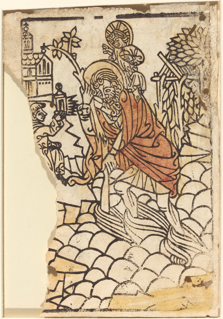 Svatý Kryštof [recto] od French 15th Century