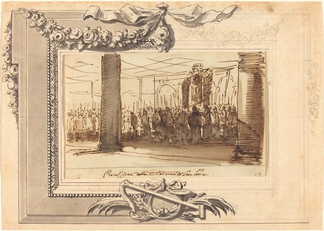 Procesí Madony di San Luca od French 18th Century