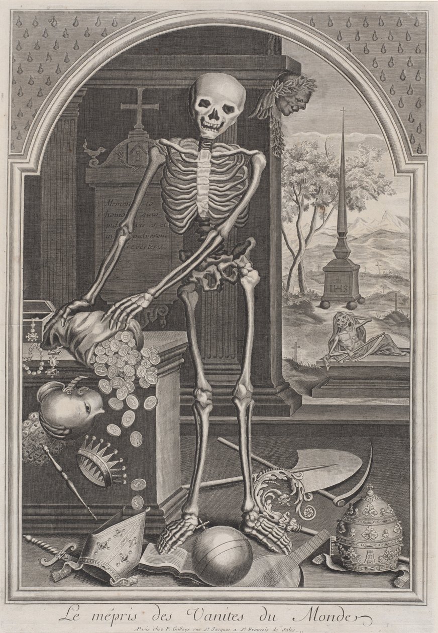 Smrt se světskými marnostmi od French 18th Century
