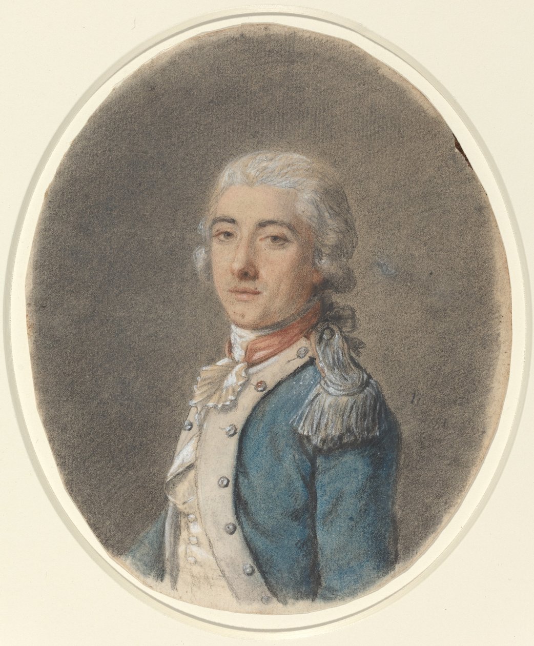 Portrét muže ve vojenské uniformě od French 18th Century