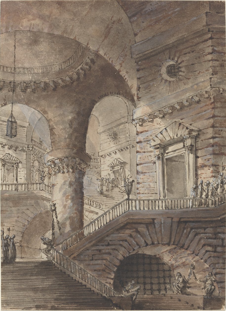 Římské vězení od French 18th Century Follower of Giovanni Battista Piranesi