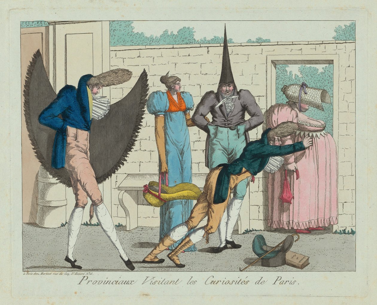 Provinciály navštěvující kuriozity Paříže od French 19th Century