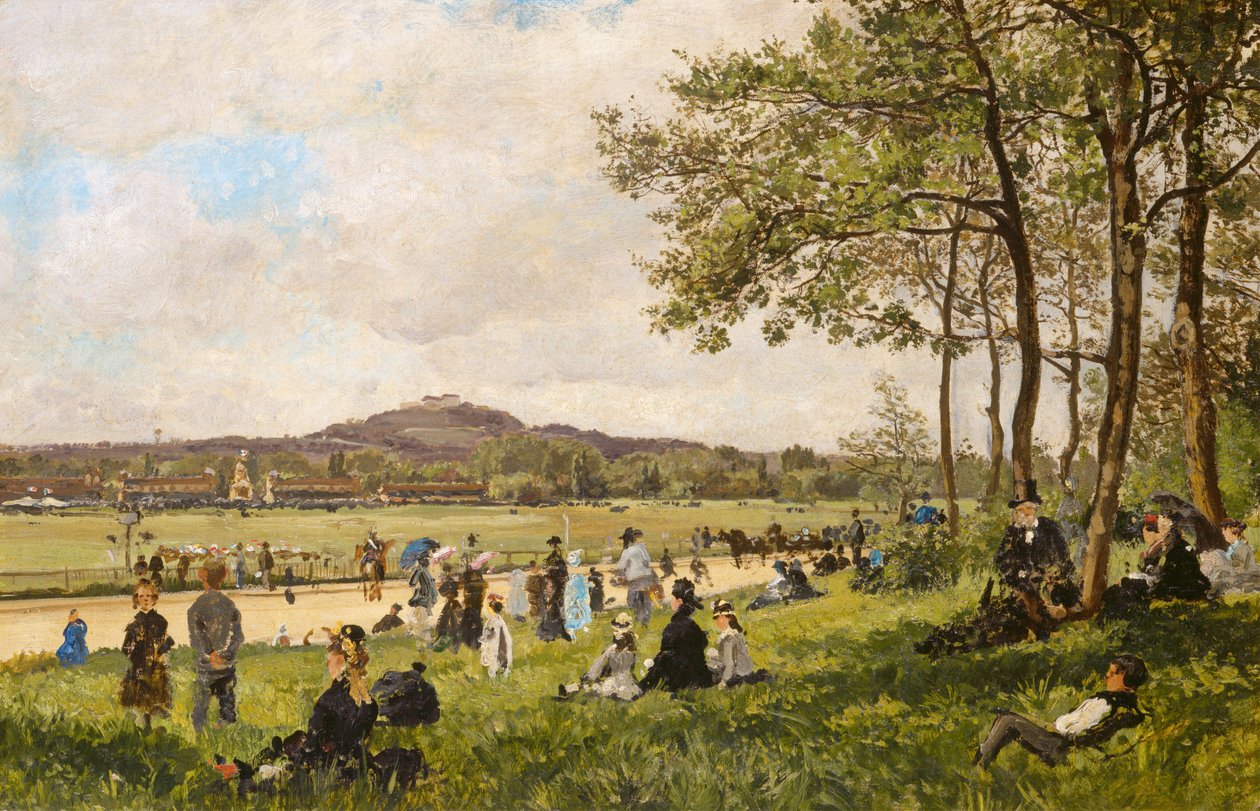 Závodní dráha v Longchamps od French 19th Century