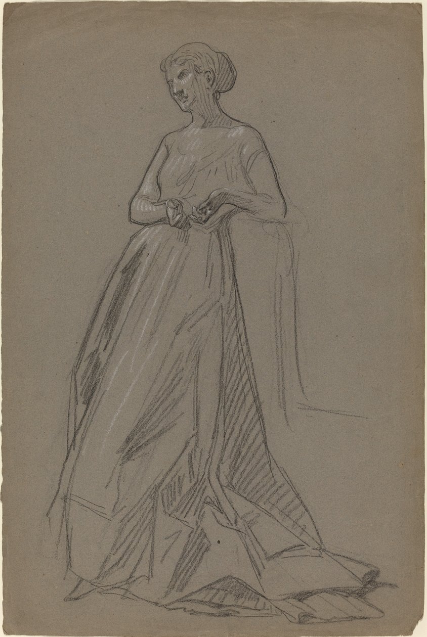 Stojící žena opřená o její loket od French 19th Century