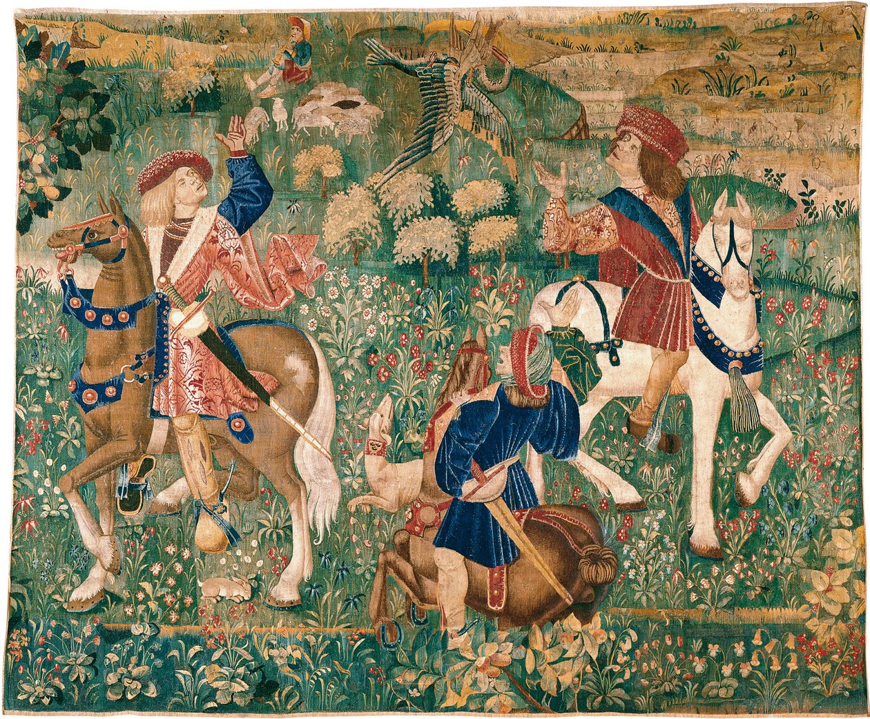 Sokolnická scéna, c. 1500 od French Master