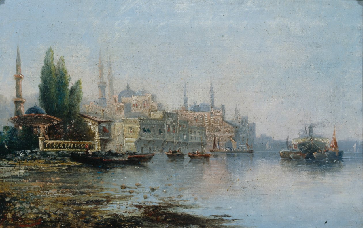 Istanbul při pohledu z Bosporu, druhá polovina 19. století. od French Master