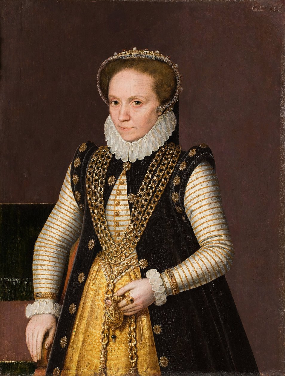 Portrét neznámé francouzské šlechtičny, 1560 od French Master