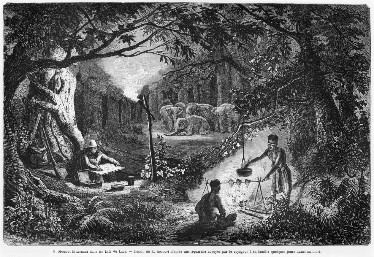 Alexandre Henri Mouhot (1826-1860) v království Siam od French Photographer