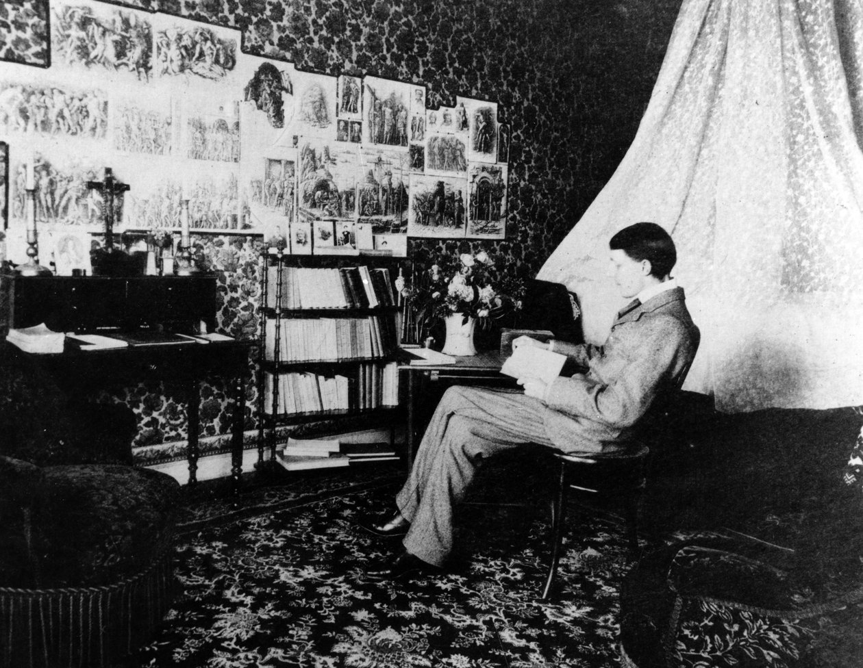 Aubrey Beardsley v hotelu Cosmopolitan, Menton, Francie, 1898 od French Photographer