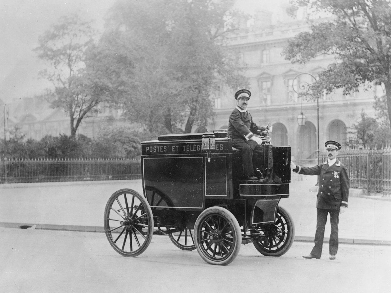 Elektrický poštovní vozík, 1901 od French Photographer