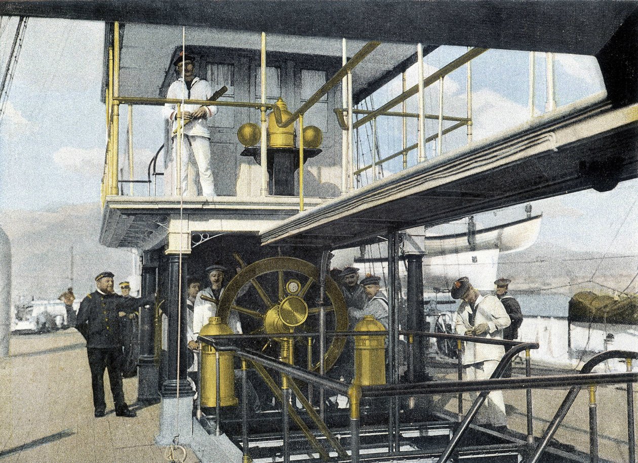 Francouzské námořnictvo, konec 19. století: cvičení na navigační tyči - Bibl. des Arts Deco. od French Photographer