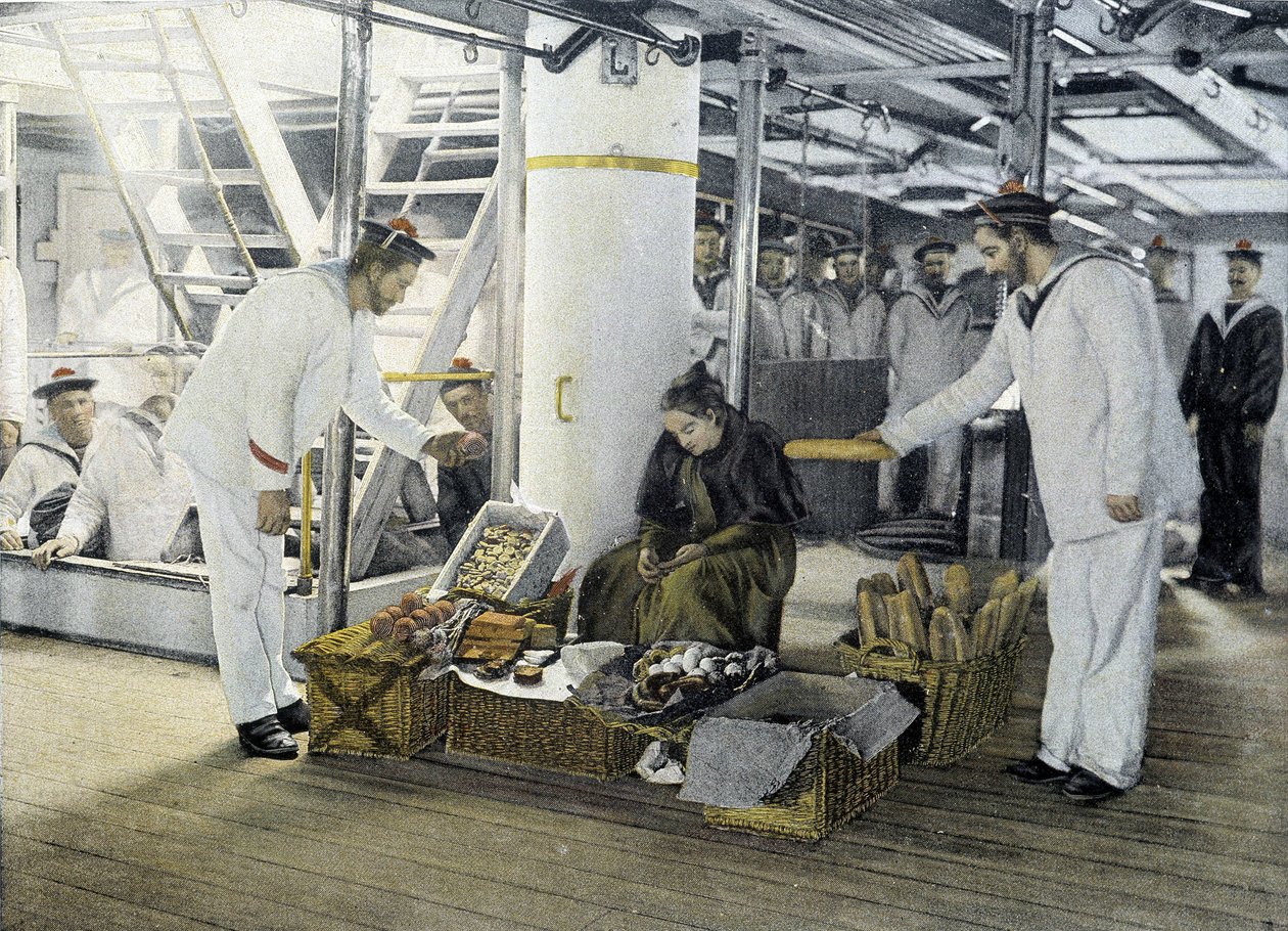 Francouzský námořník, konec 19. století: obchodník s potravinami - Bibl. des Arts deco. od French Photographer