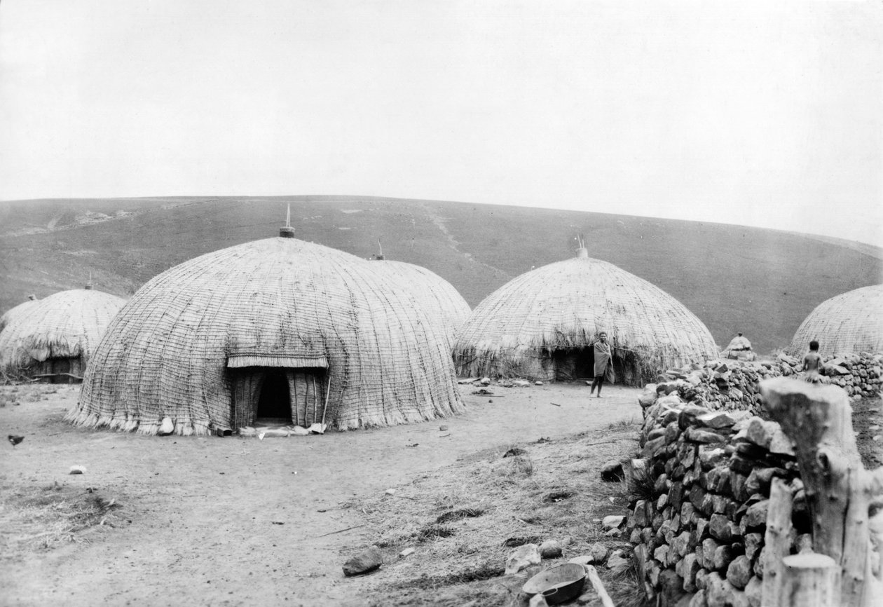 Kaffir Huts, Jižní Afrika, kolem roku 1914 od French Photographer