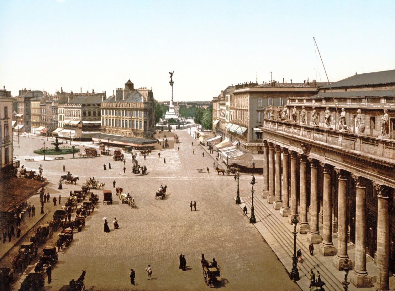 Place de la Comedie, Bordeaux, 1890-1900 od French Photographer