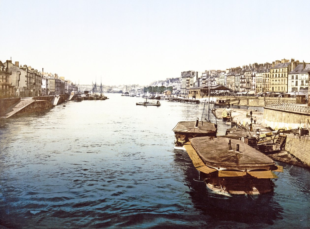 Výletní lodě na Loiře v Nantes, hospoda. 1890-1900 od French Photographer
