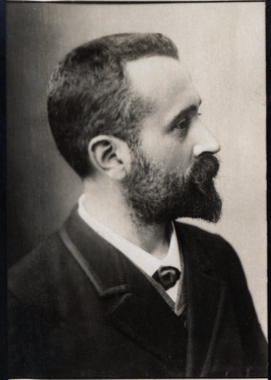 Portrét Alphonse Bertillon (1853-1914), francouzský policista a výzkumný pracovník biometrie. od French Photographer