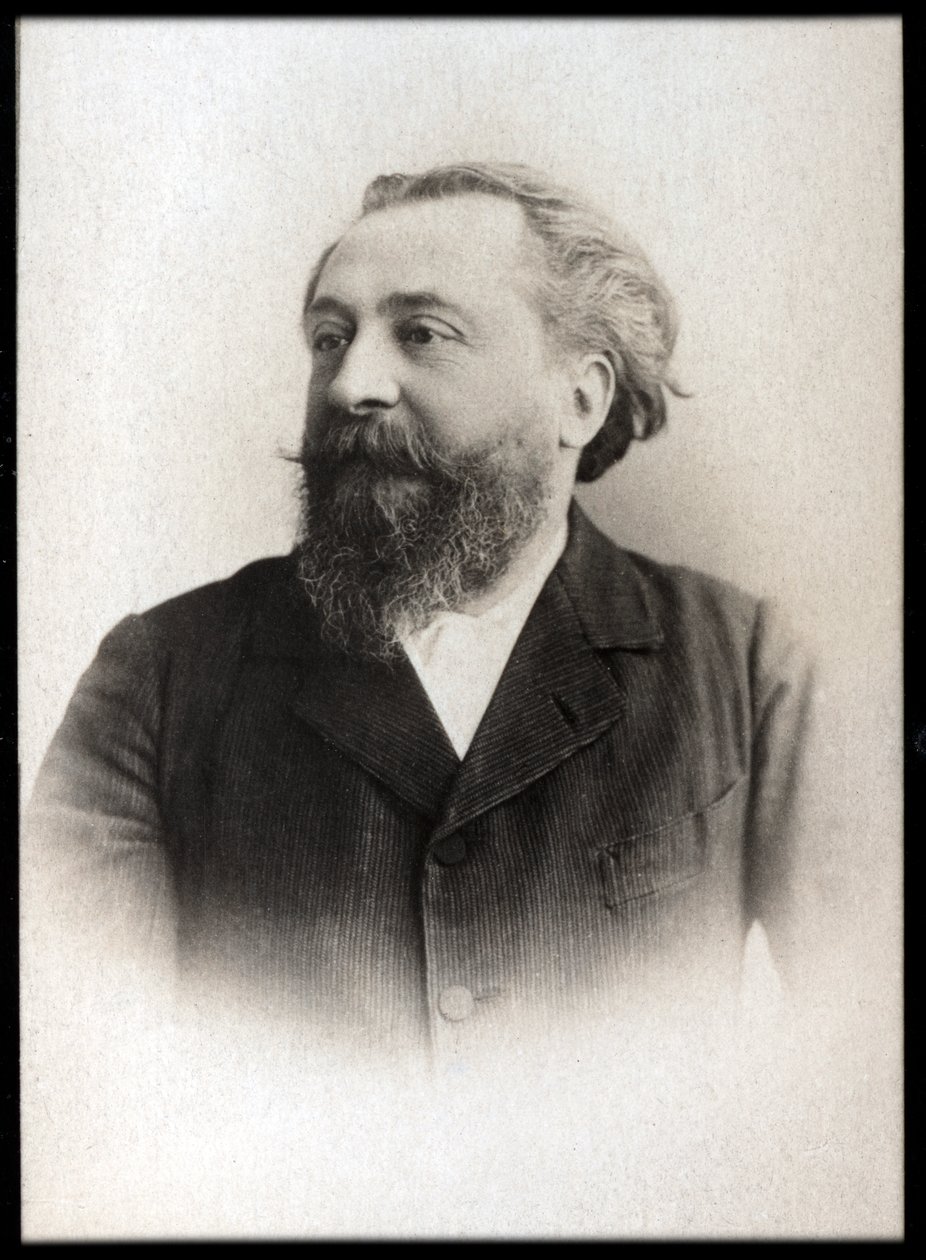 Portrét Catulle Mendes (1841-1909), francouzský básník. od French Photographer