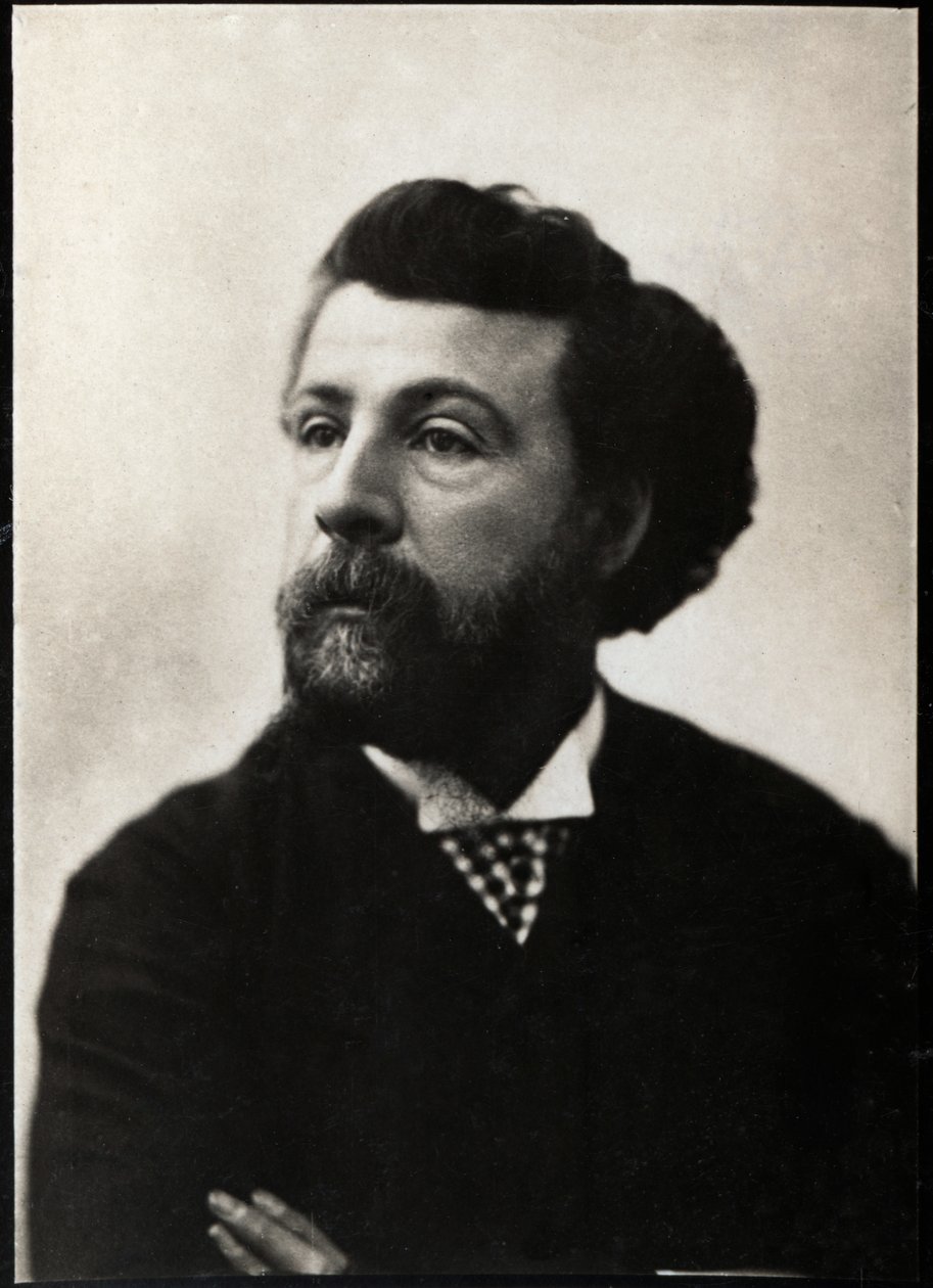 Portrét Edouarda Paillerona (1834-1899), francouzského básníka a dramatika. od French Photographer