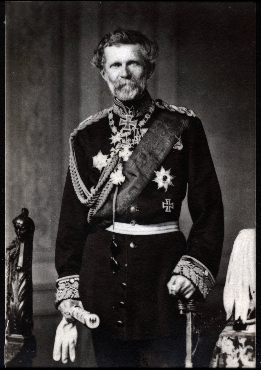 Portrét Edwina Freiherr von Manteuffel (baron von Manteuffel) (1809-1895), německý polní maršál. od French Photographer