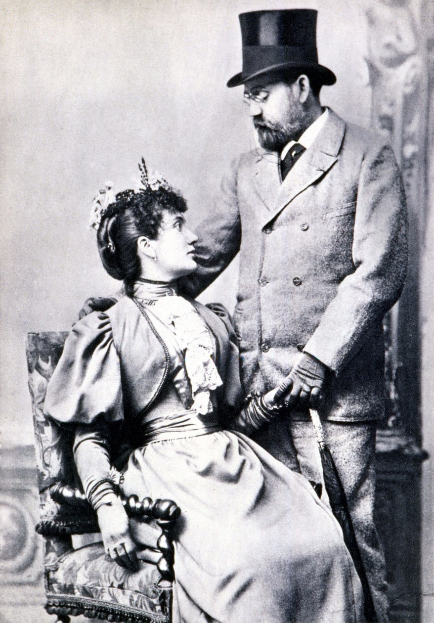 Portrét Emila Zoly a Jeanne Rozerot od French Photographer