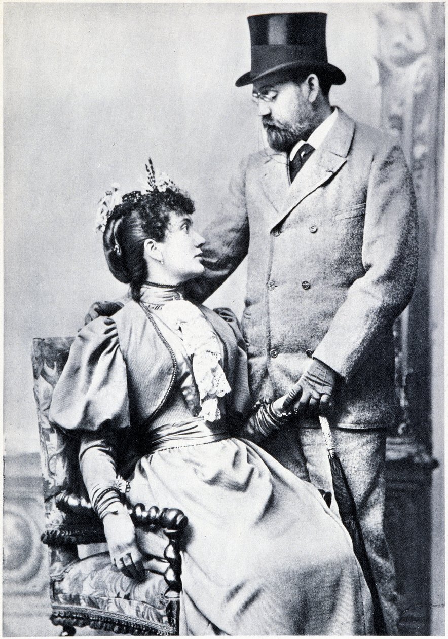 Portrét Emila Zoly a Jeanne Rozerot od French Photographer